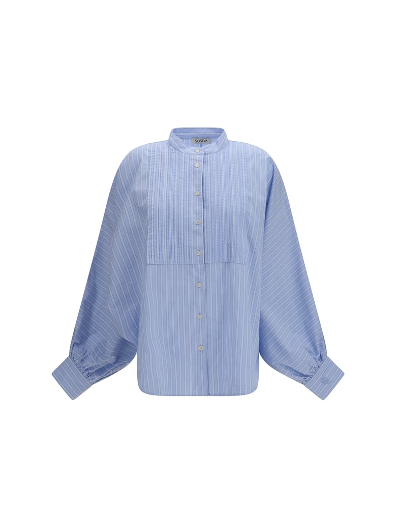shirt antonia voile blue stripes by Selfnex
