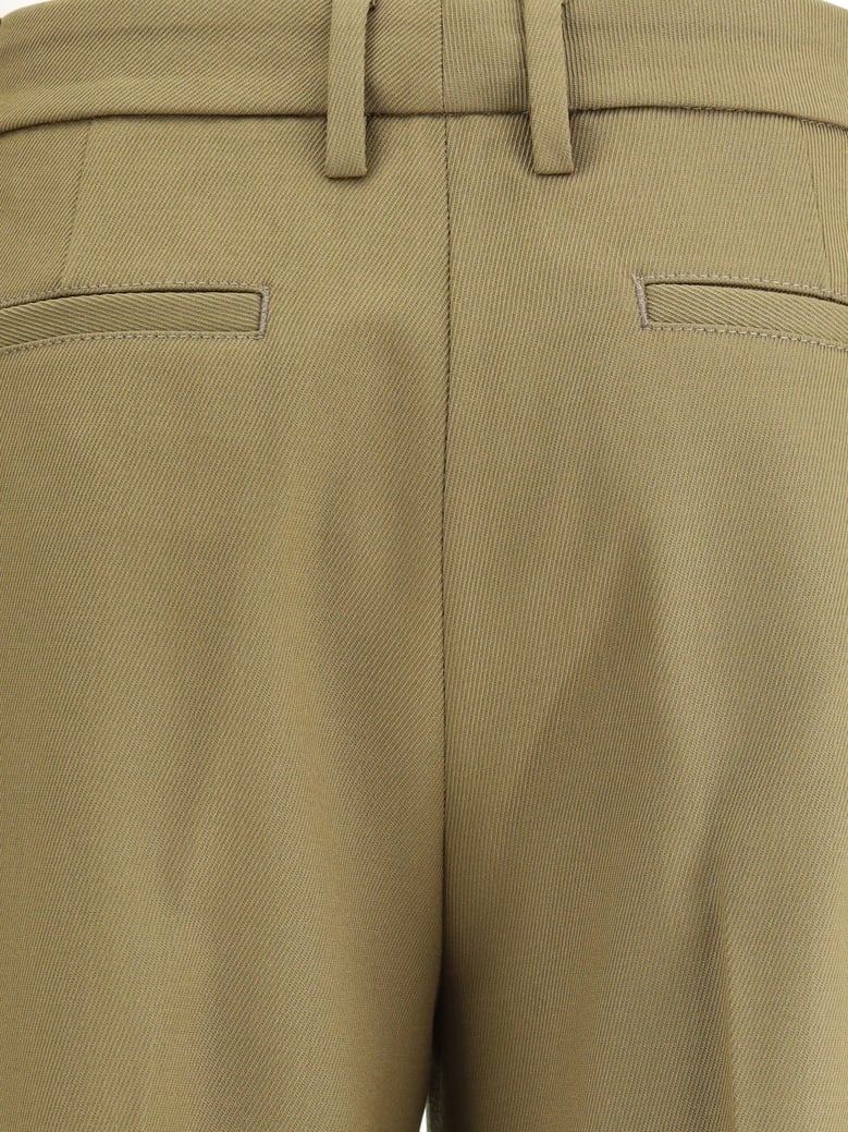 pants virgin wool olive by Selfnex
