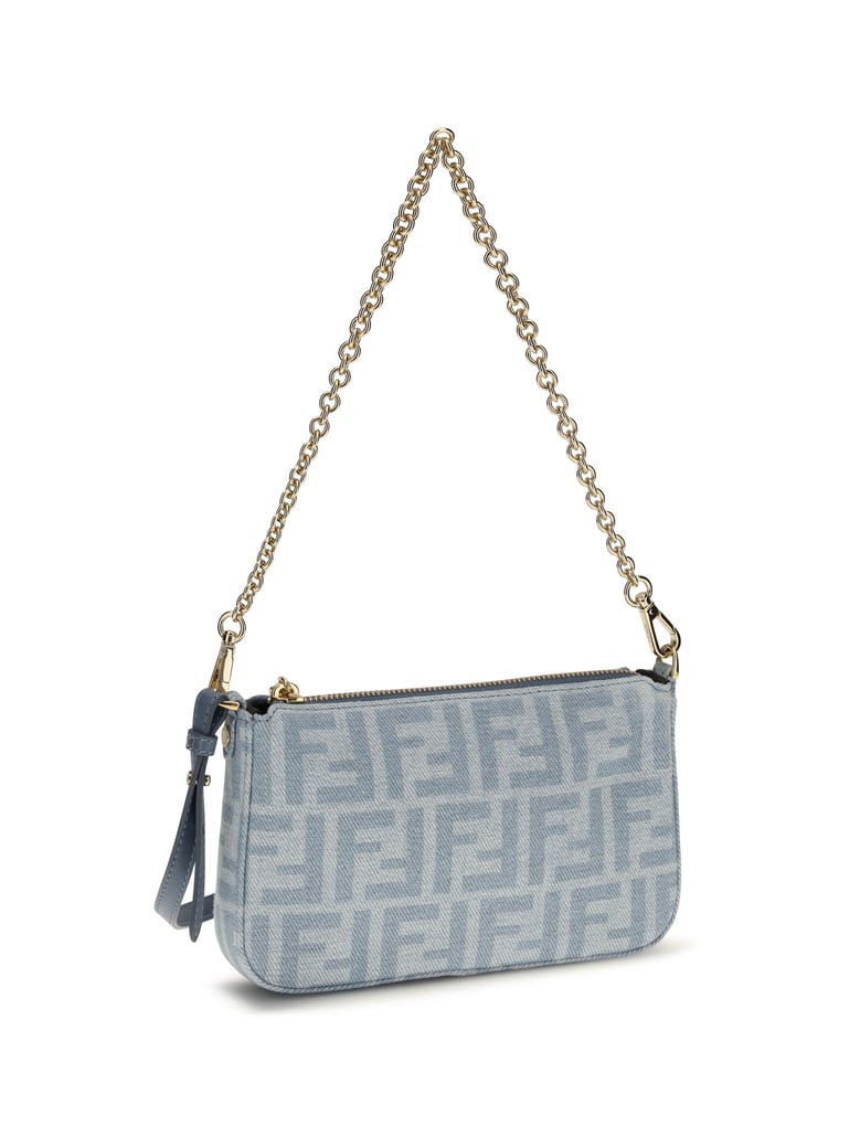 denim baguette clutch by Selfnex