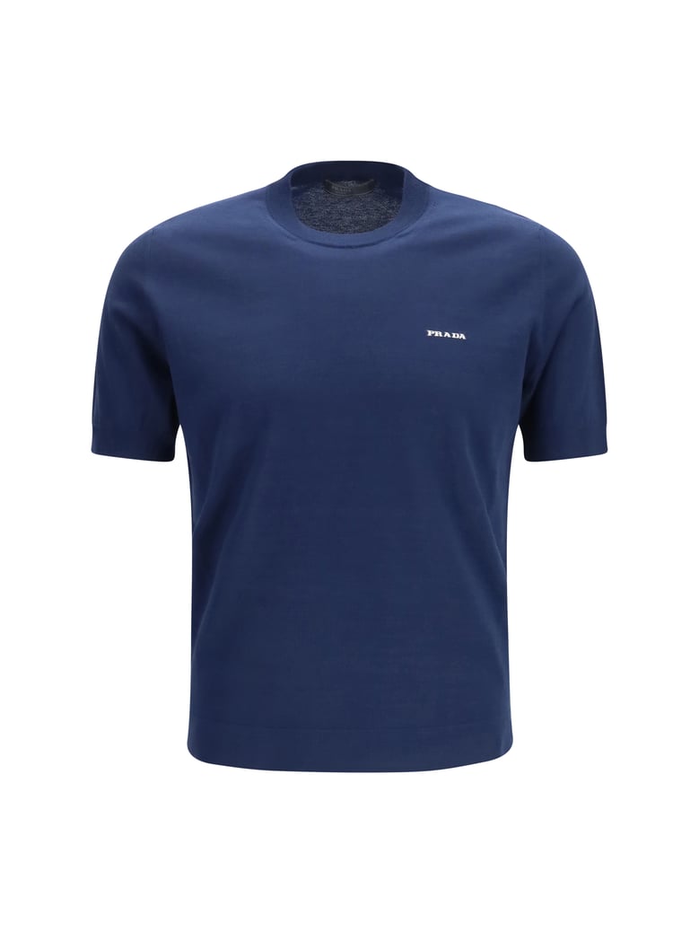 knit c-neck cotton blue by Selfnex