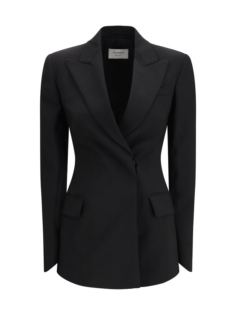 wool blazer black by Selfnex