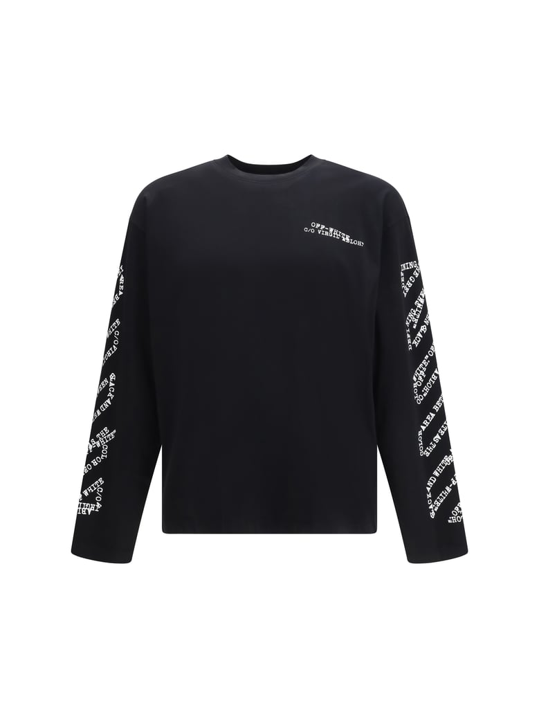 t-shirt patterned long-sleeve black by Selfnex