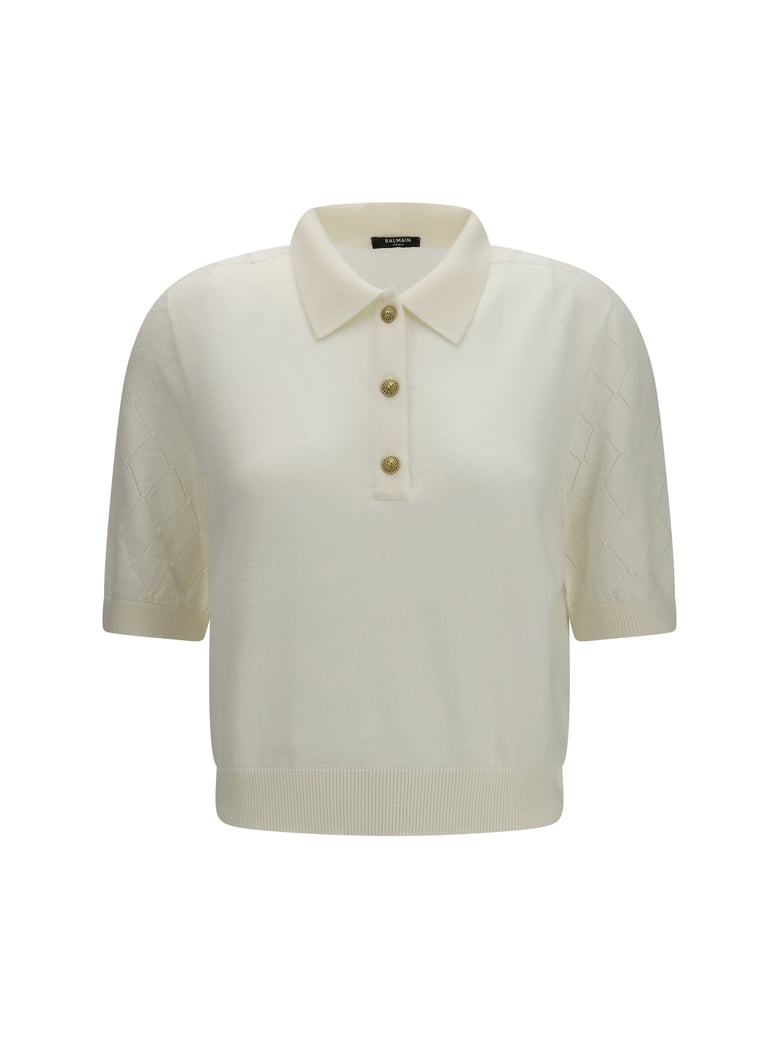 polo top wool white by Selfnex