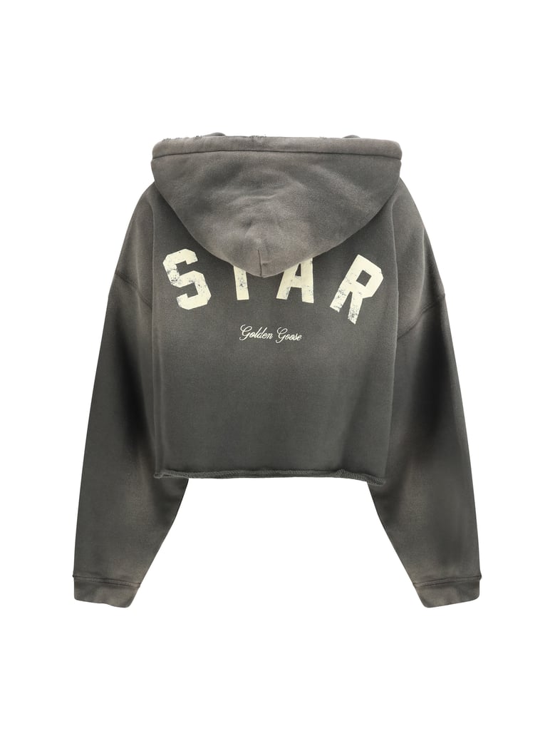 cropped hoodie charcoal cotton by Selfnex