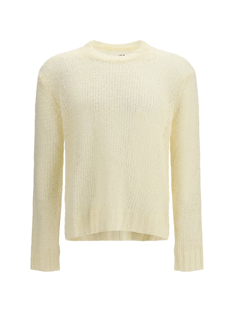 openwork sweater eggshell linen by Selfnex