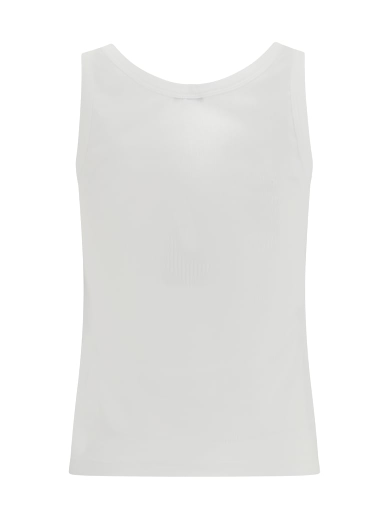 tank top ribbed cotton optical white by Selfnex
