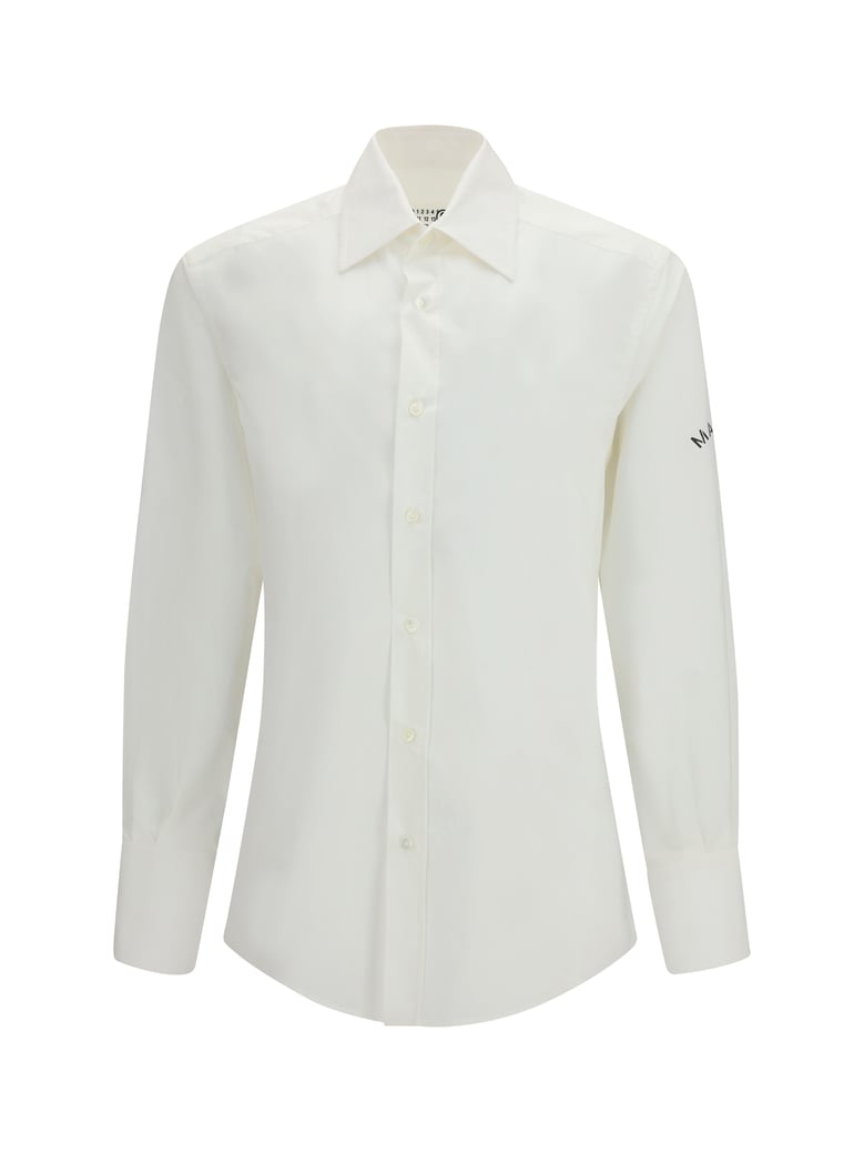long-sleeve shirt with side print off-white by Selfnex