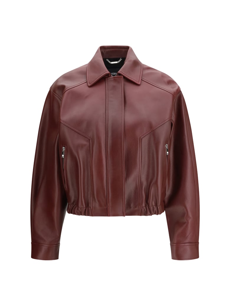 leather jacket dark burgundy by Selfnex
