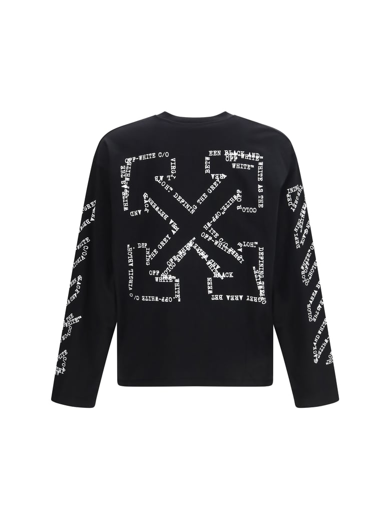 t-shirt patterned long-sleeve black by Selfnex