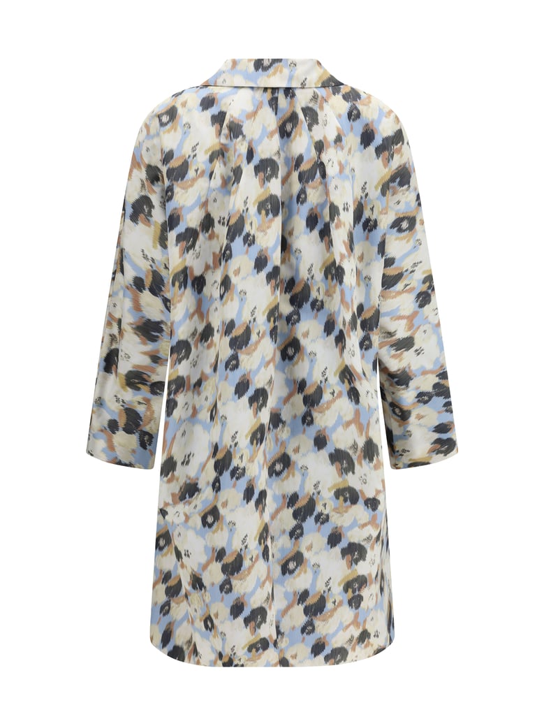 parka coat printed light blue by Selfnex