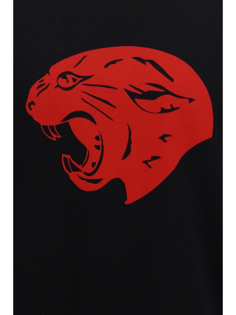t-shirt panther cotton black/red by Selfnex