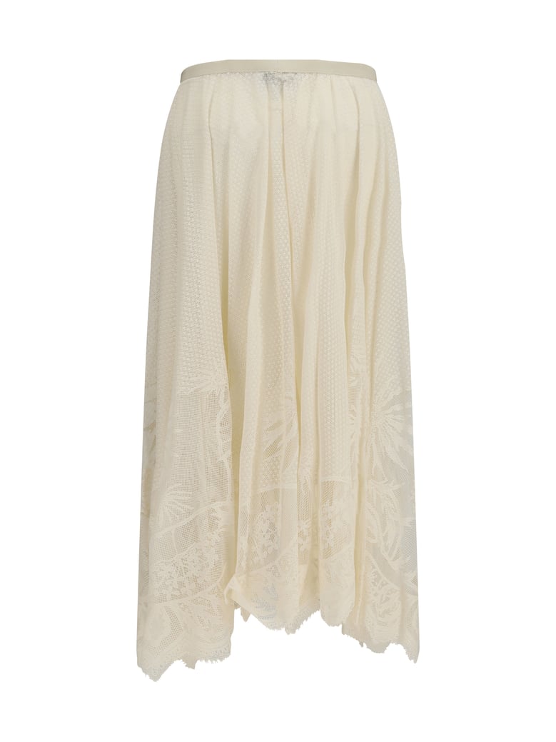 skirt embroidered cream by Selfnex