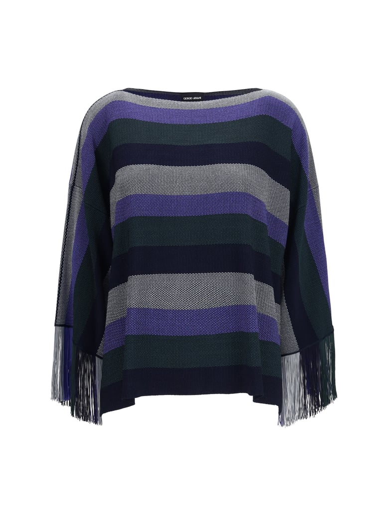 sweater asv viscose fringe multicolour by Selfnex