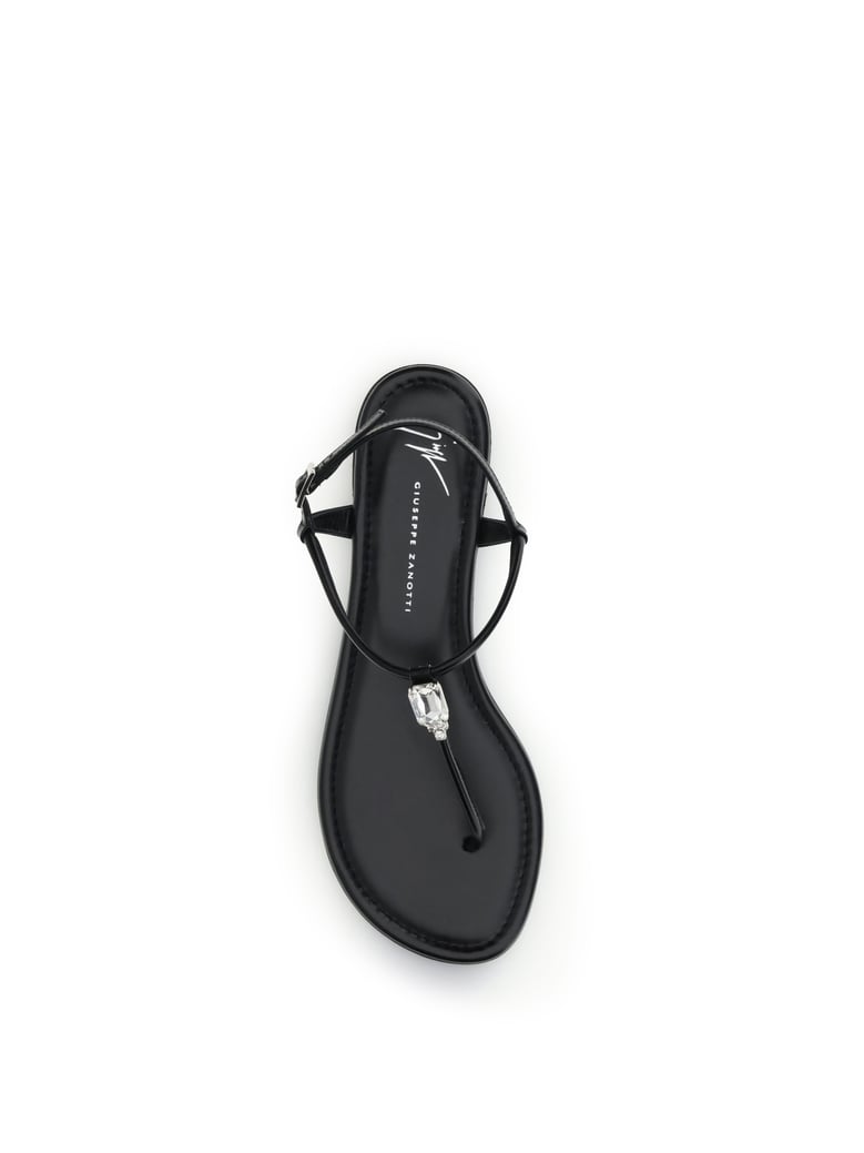 sandals pia mizuki black leather by Selfnex