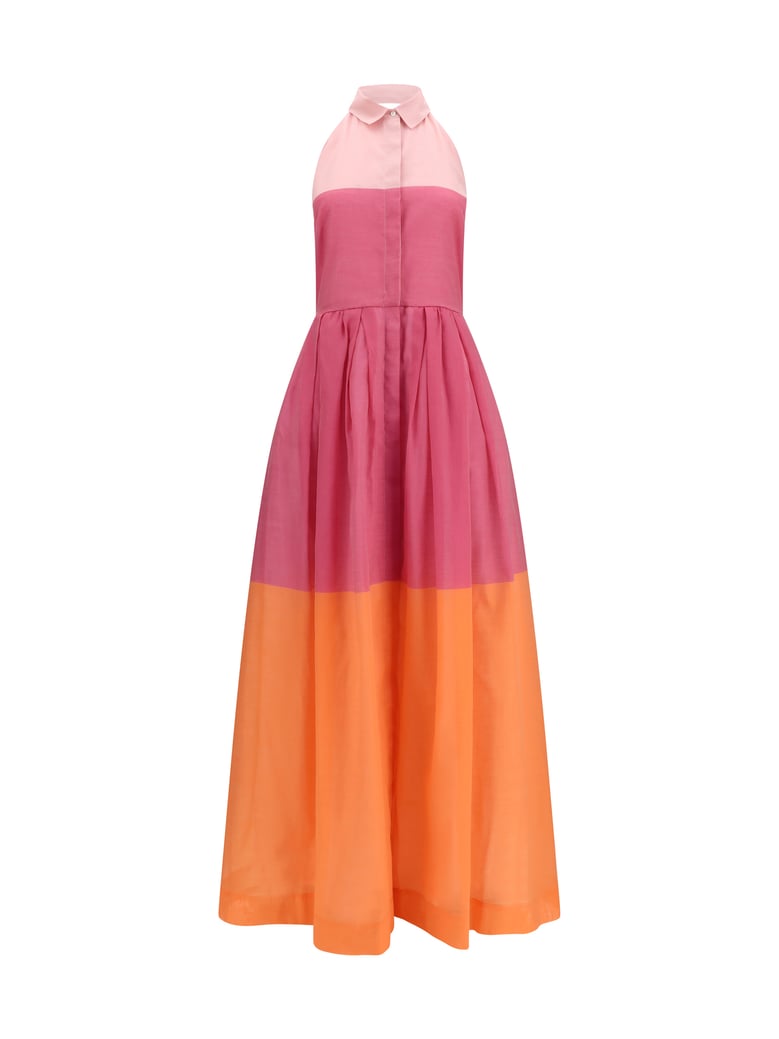 dress eglelong orange/pink silk-cotton by Selfnex