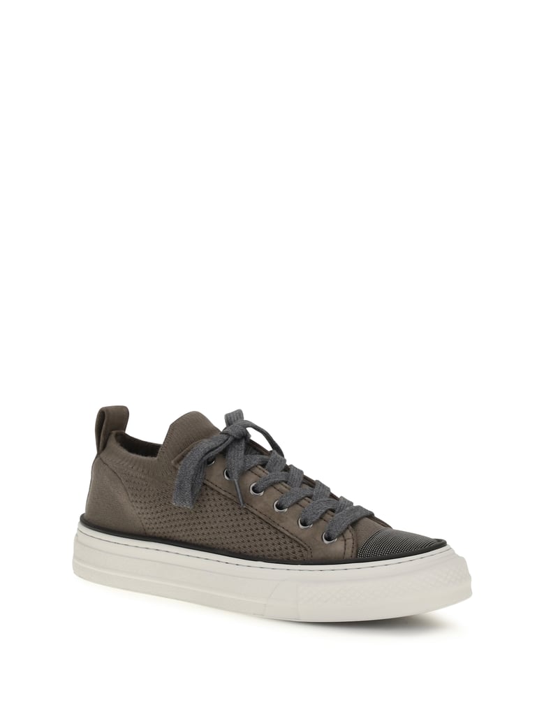 sneakers cotton-knit suede chocolate by Selfnex