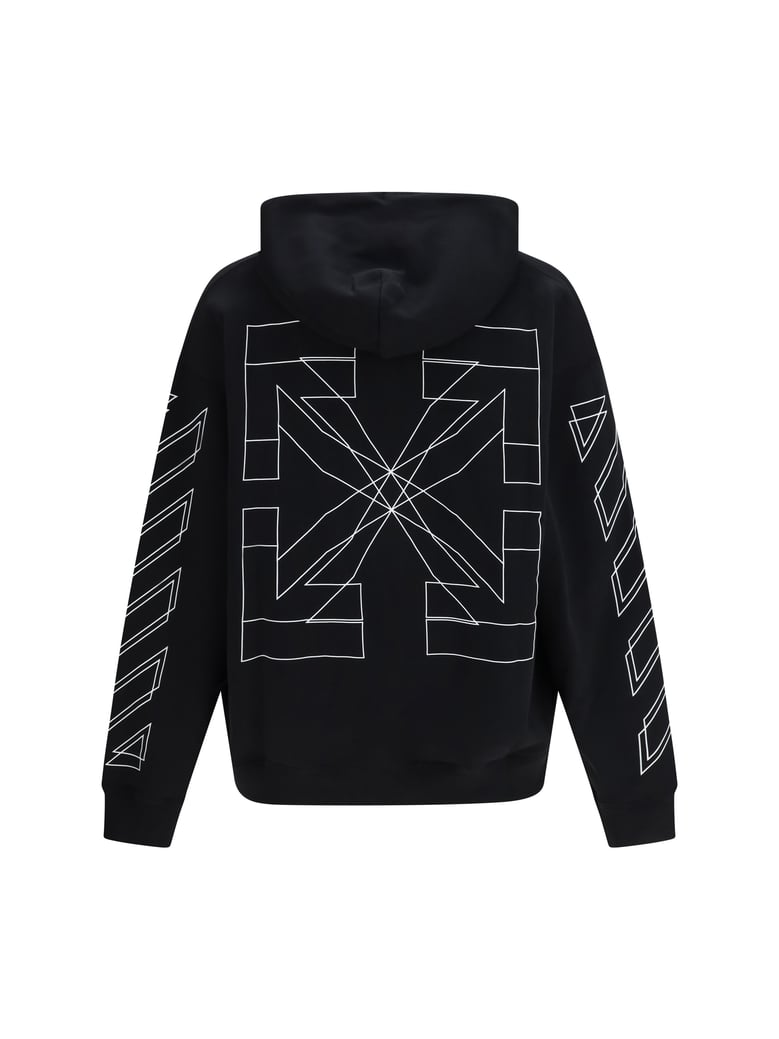 hoodie big double arrow black by Selfnex