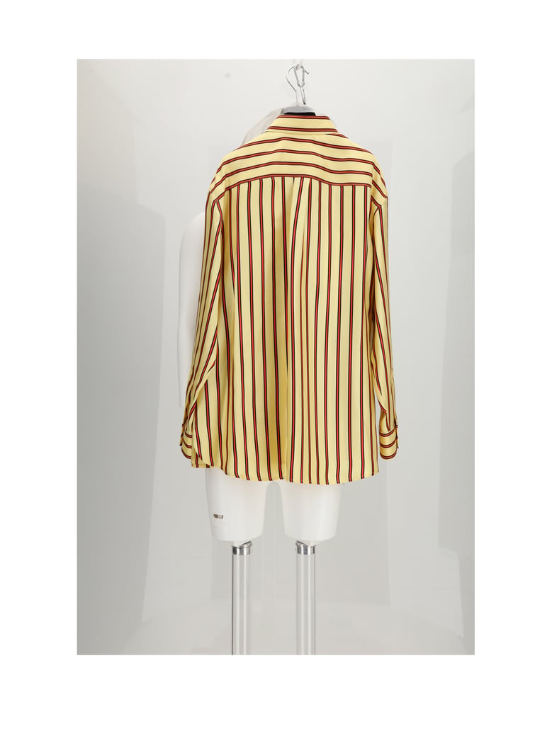 oversized shirt silk yellow/red/black by Selfnex