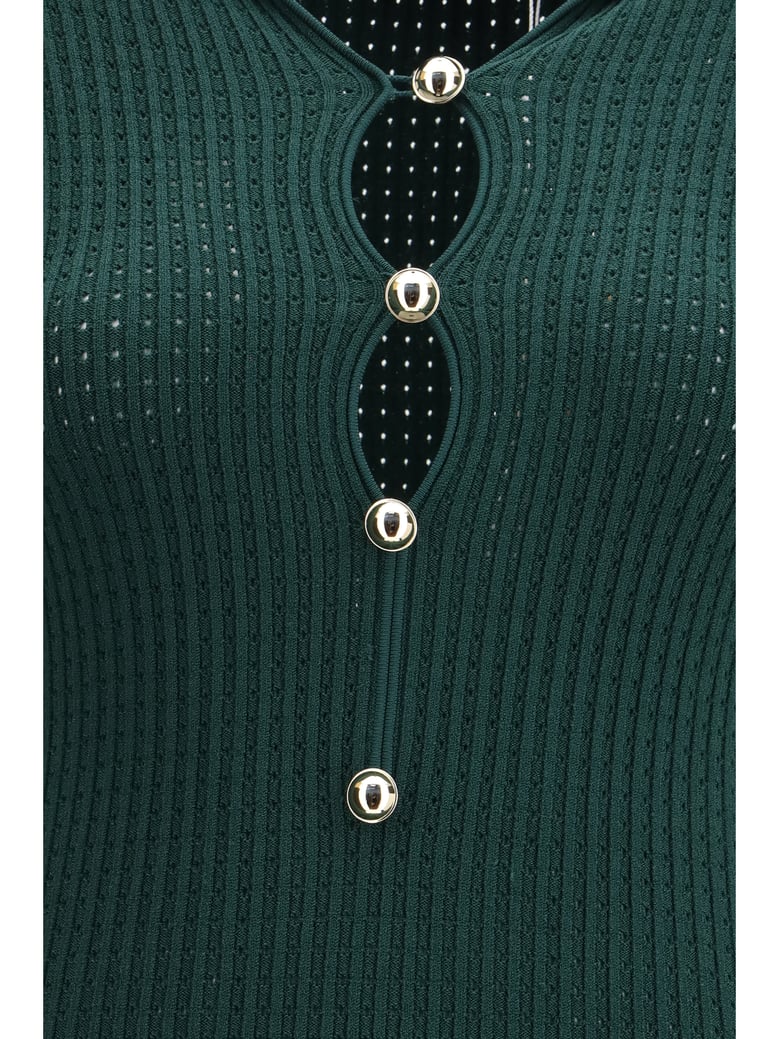 knit midi dress green by Selfnex
