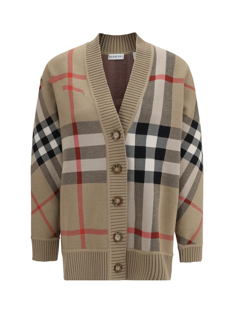 wool sweater check archive beige by Selfnex
