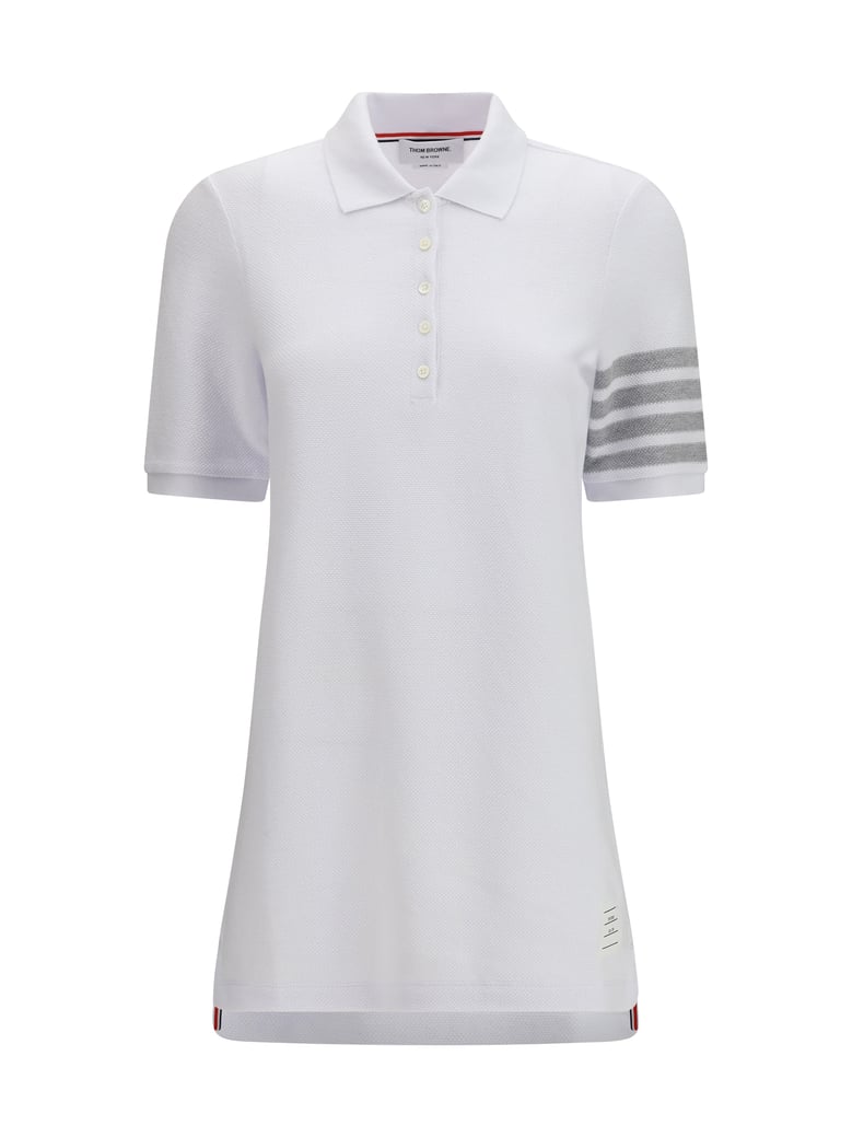 piqué polo dress white by Selfnex