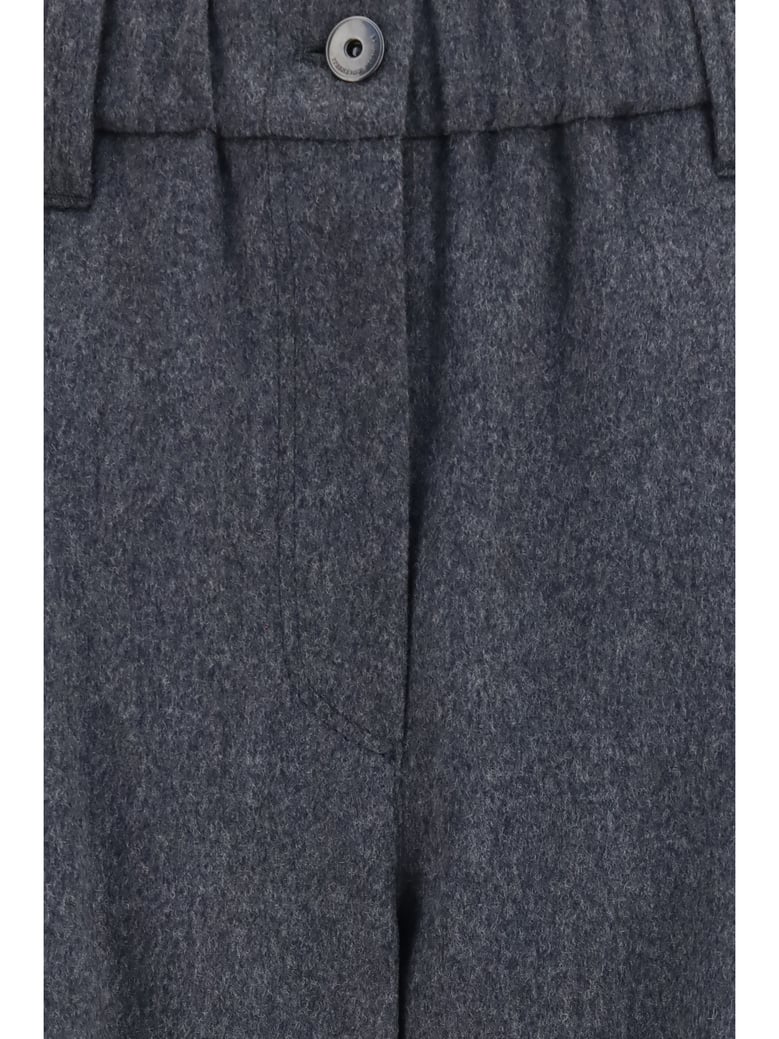 pants stretch wool anthracite by Selfnex