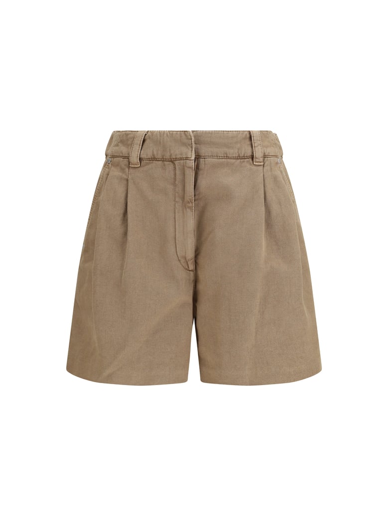 linen shorts warm amber by Selfnex