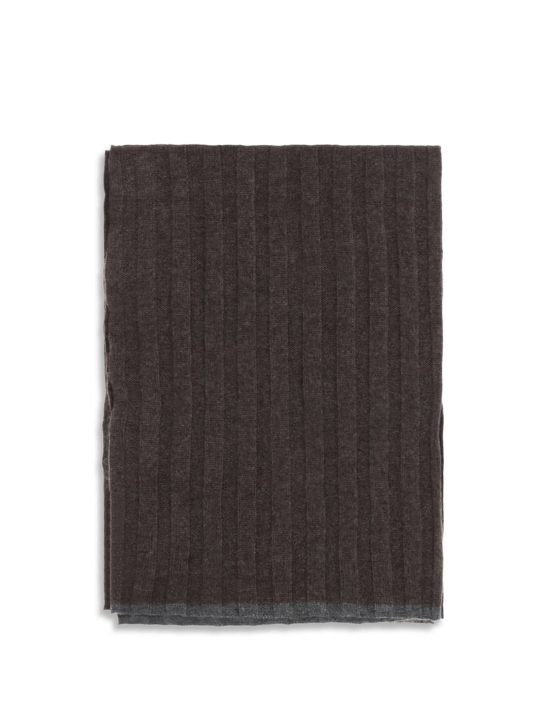 scarf ribbed cashmere brown by Selfnex