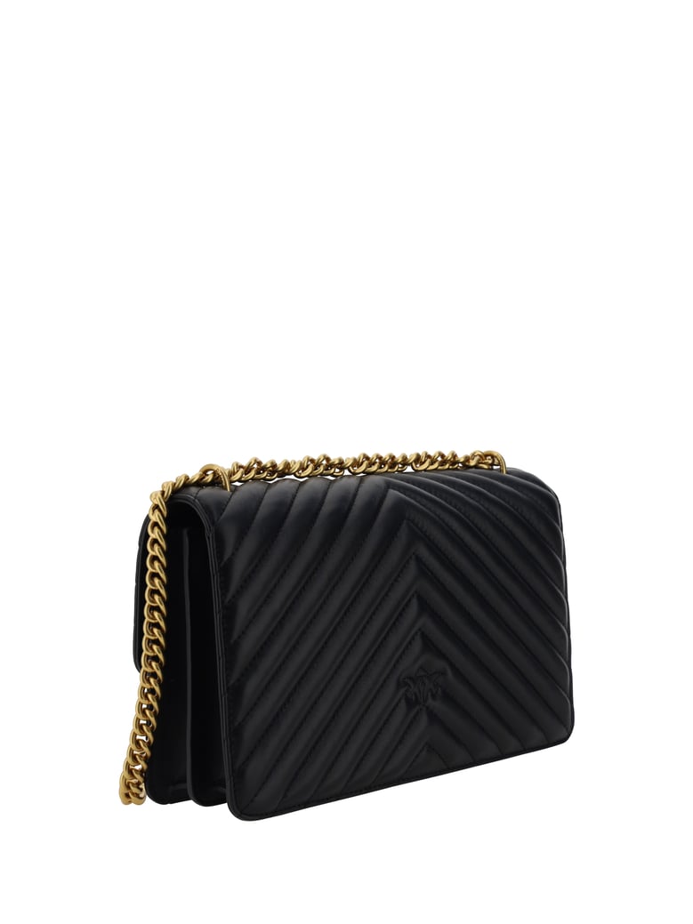shoulder bag love one classic black leather by Selfnex