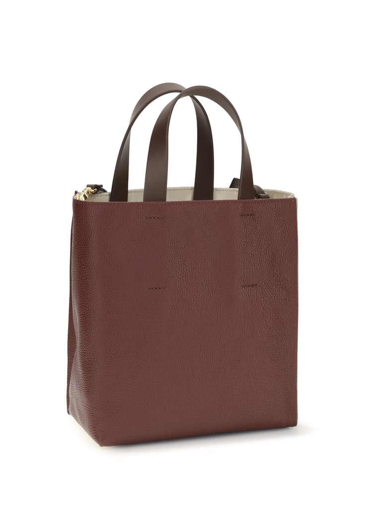 handbag museo mini moonstone/dark burgundy/coffee by Selfnex