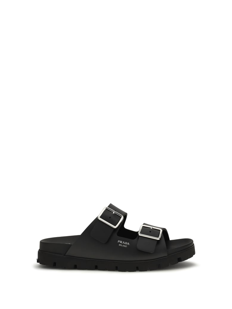 leather sandals black by Selfnex
