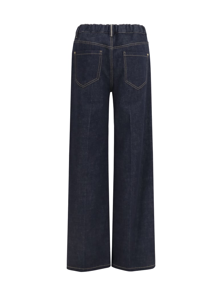 palazzo denim trousers blue by Selfnex