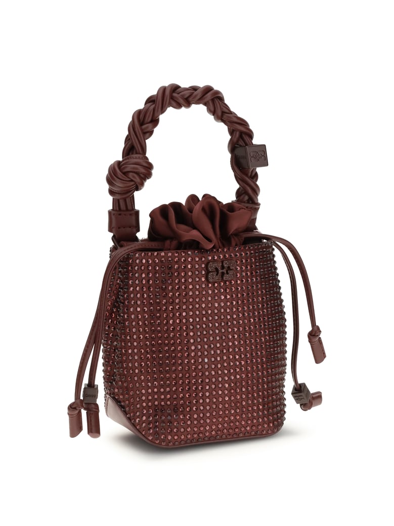 mini handbag bou buckle burgundy by Selfnex