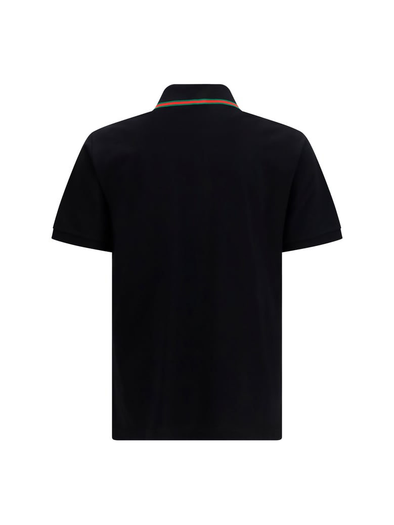 polo shirt cotton piqué black by Selfnex