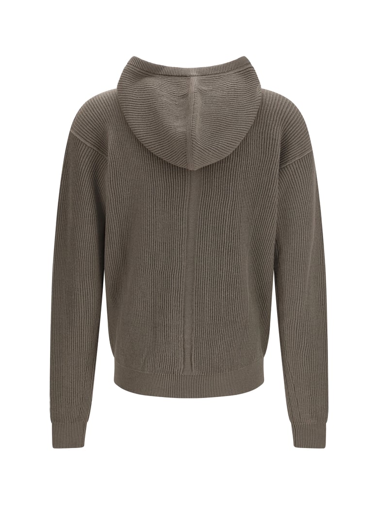 hoodie ribbed virgin wool dust by Selfnex