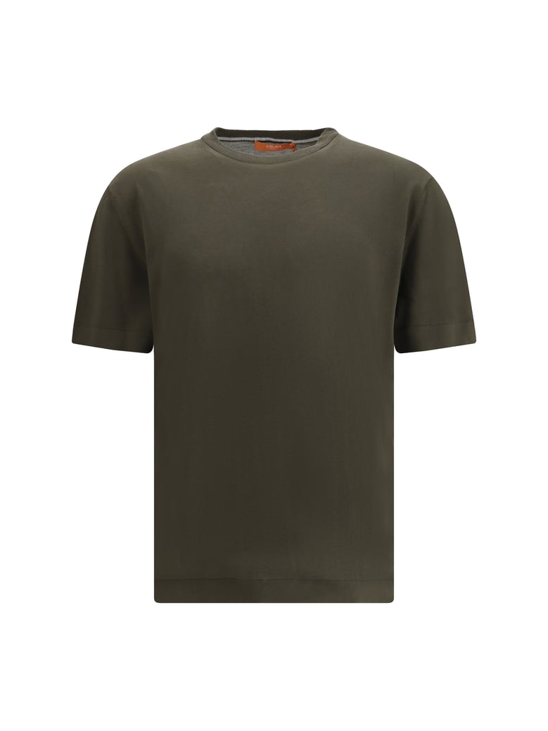 knitted cotton t-shirt green by Selfnex