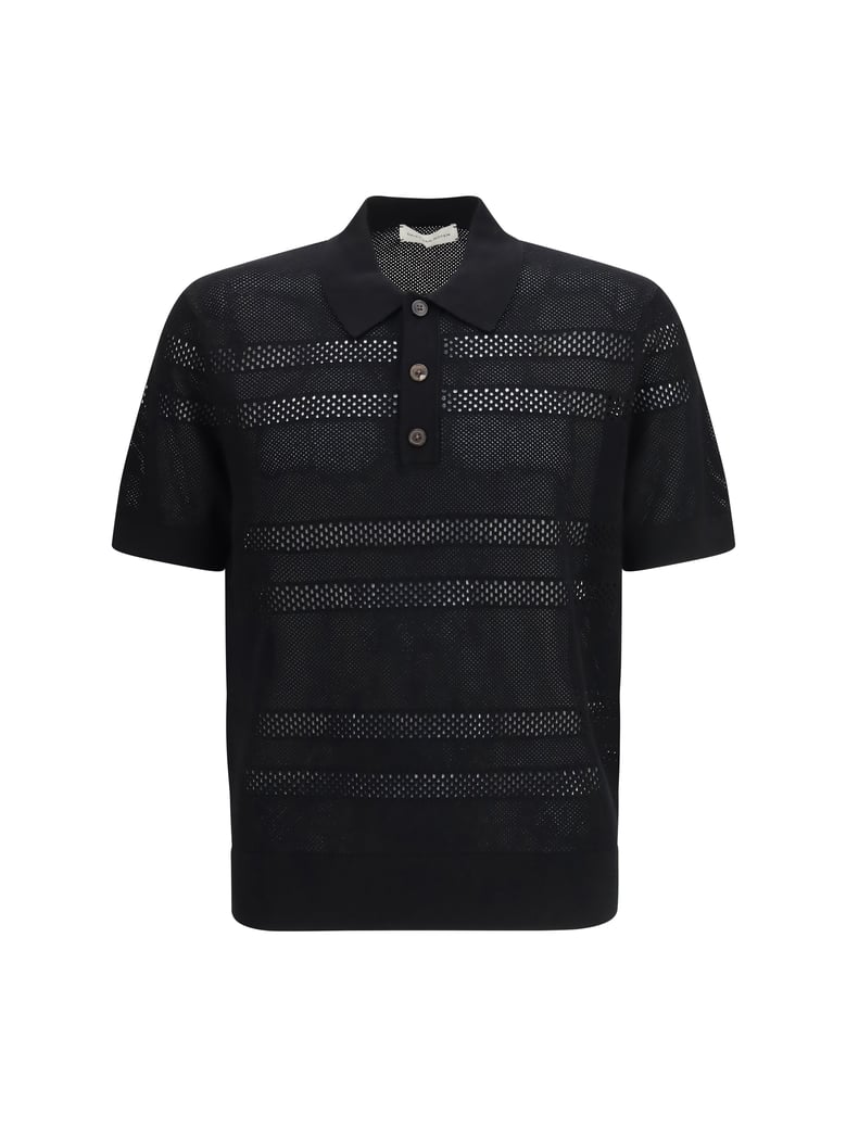 polo shirt mesh black by Selfnex