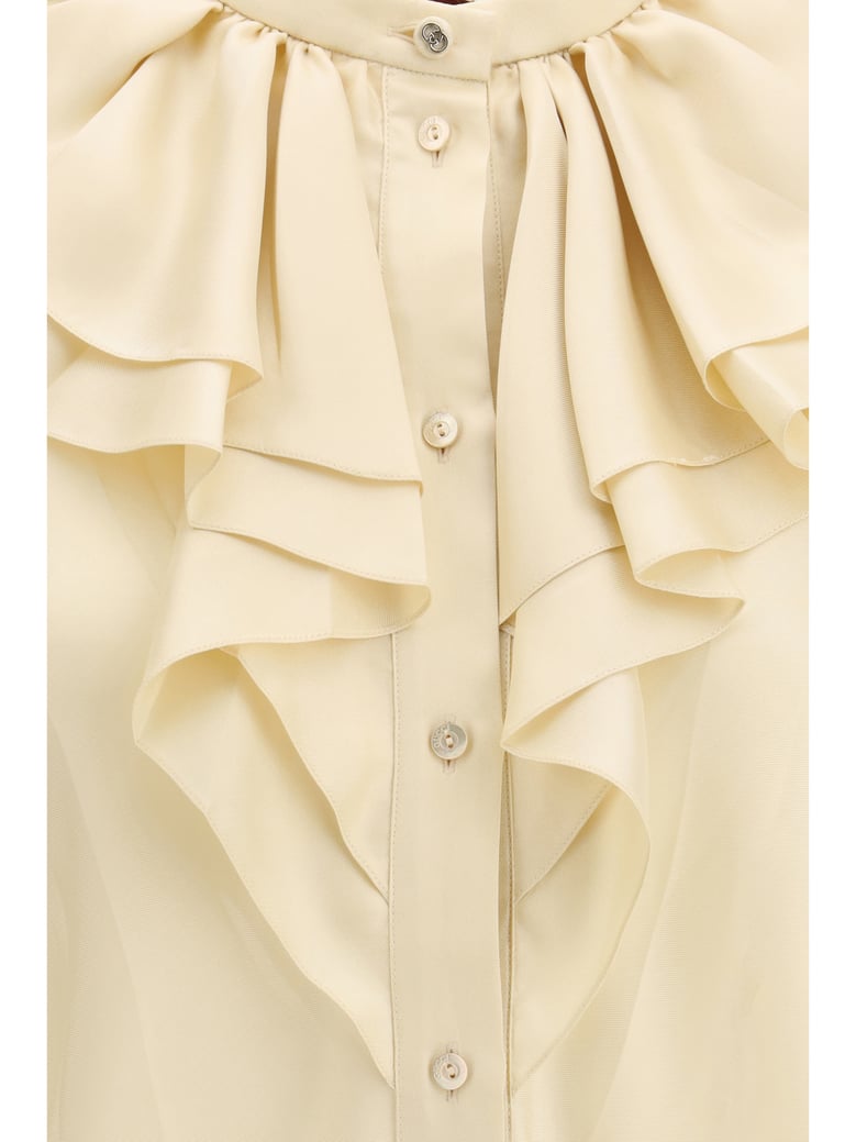 shirt silk twill beige by Selfnex
