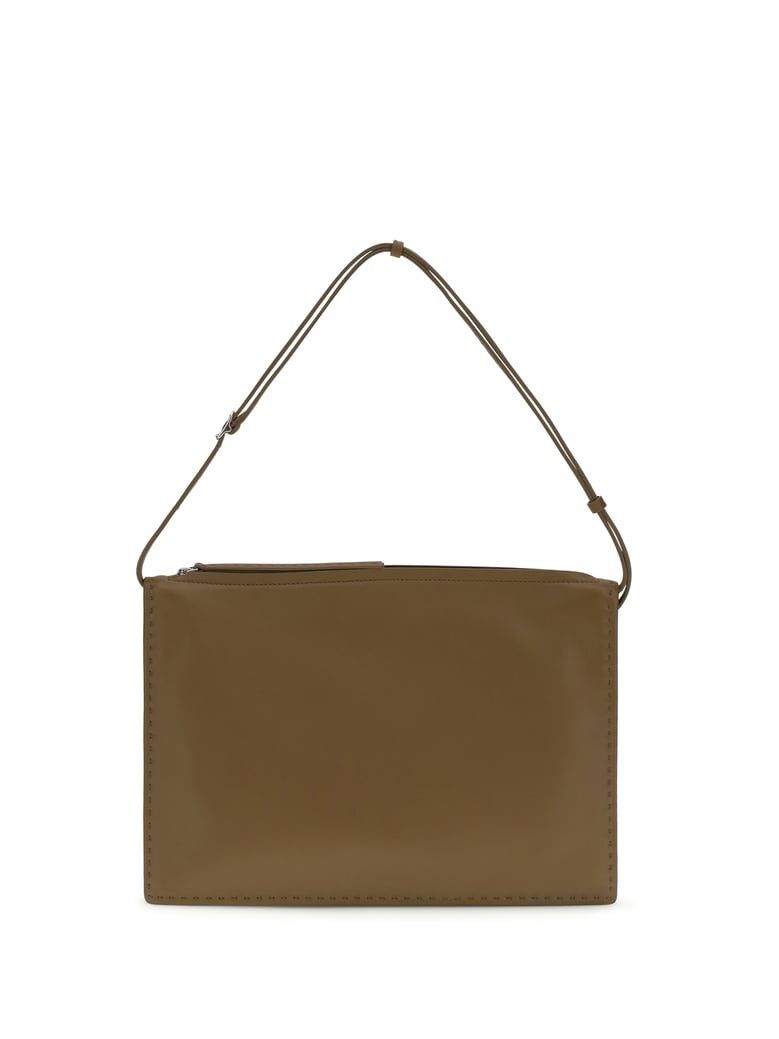 glove clutch caramel/silver by Selfnex