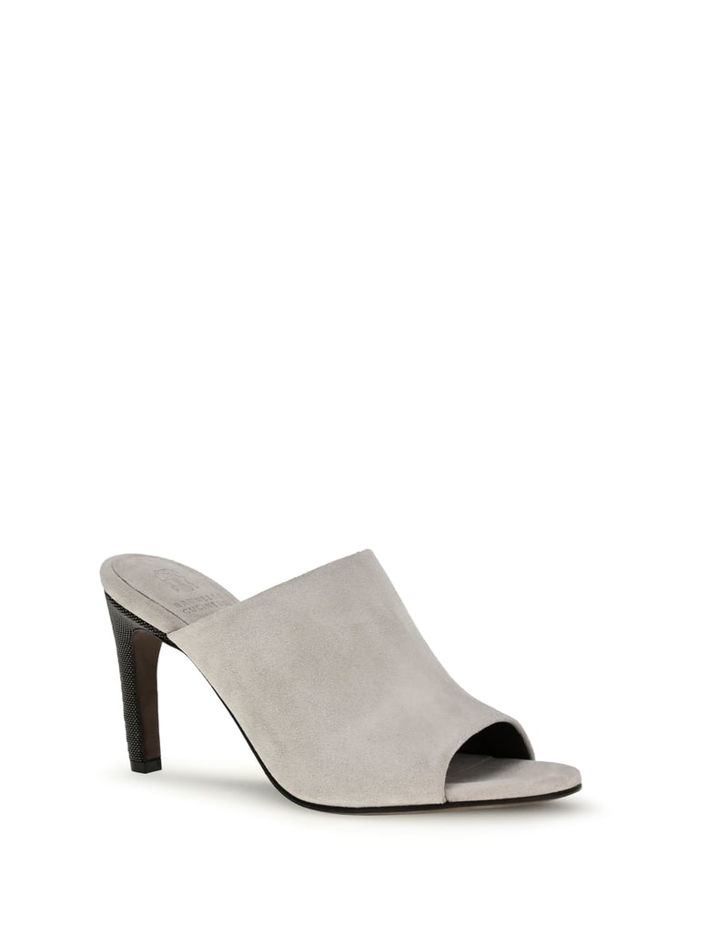mules suede bone by Selfnex