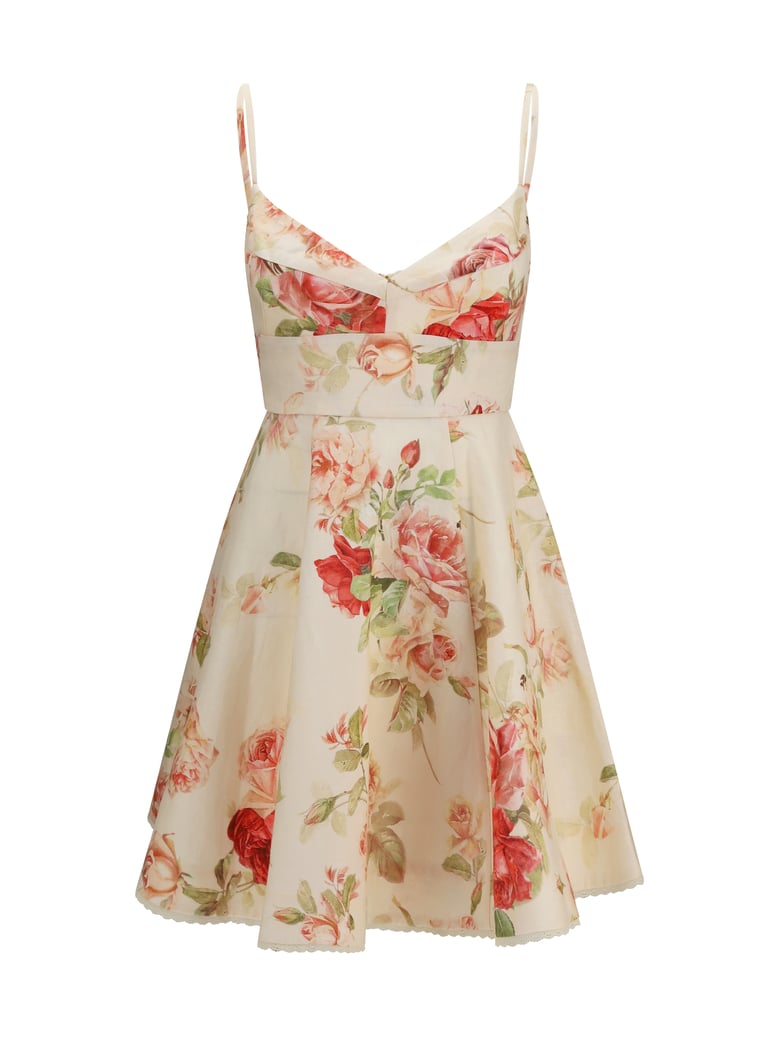 dress roselight cream rose floral by Selfnex