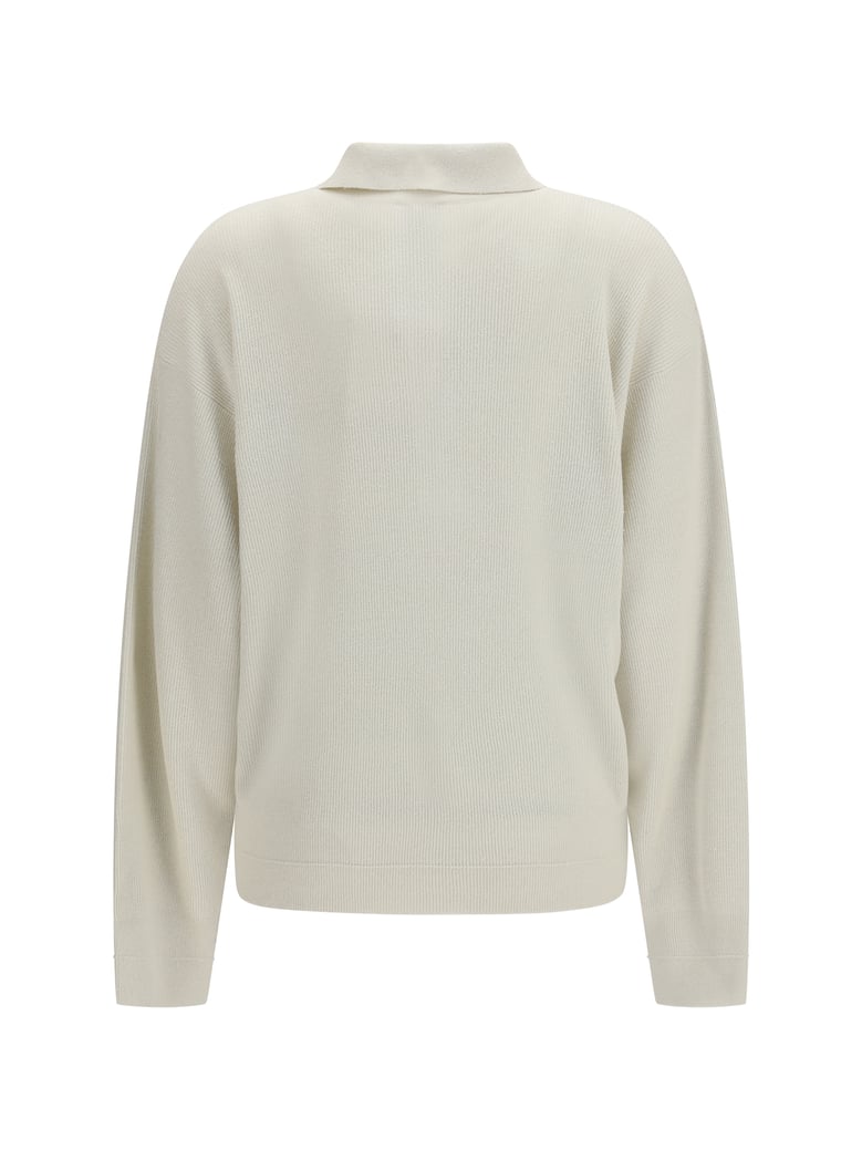 long-sleeve sweater white silk by Selfnex
