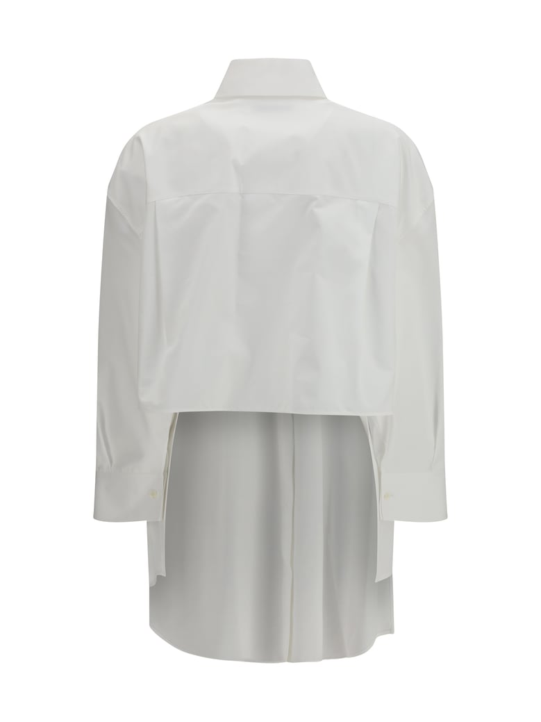 shirt backless cotton white by Selfnex