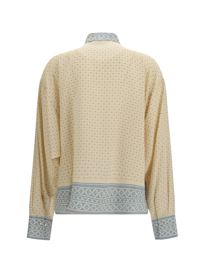 silk shirt with geometric print by Selfnex