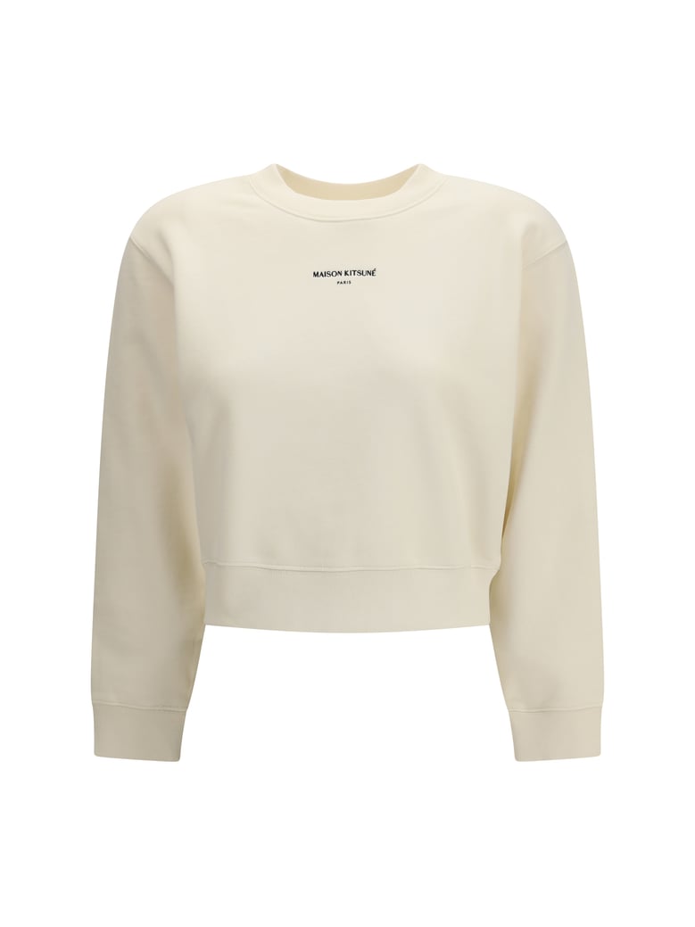 cropped sweatshirt paris noble beige by Selfnex