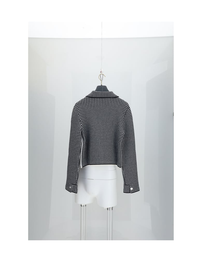 knit sweater white/black by Selfnex