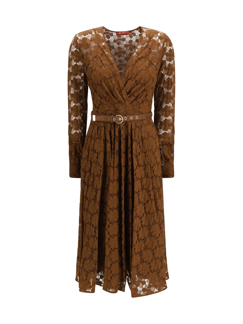 midi dress agrume chocolate lace by Selfnex