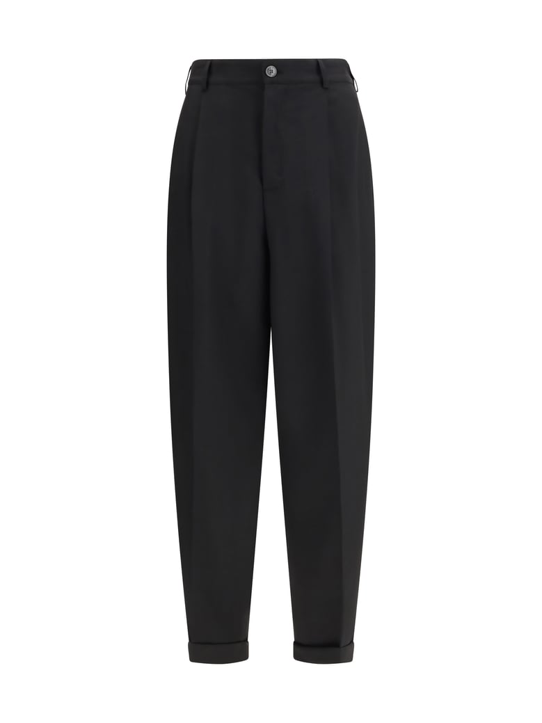 pleated trousers black by Selfnex