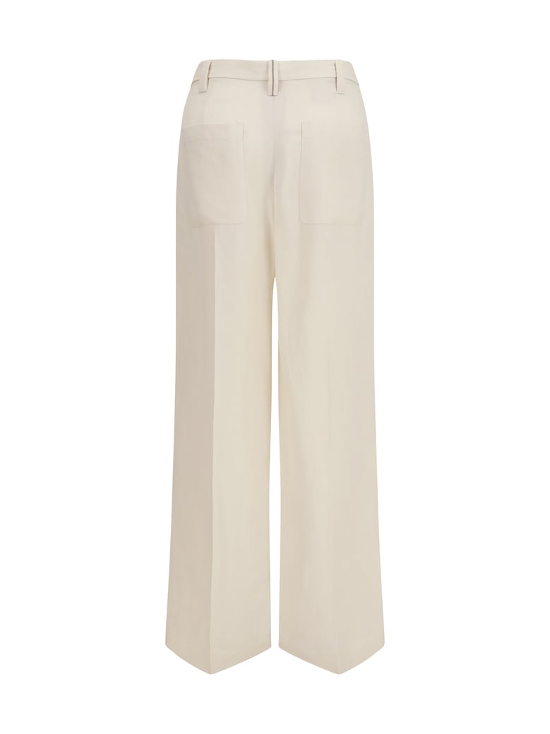wide trousers in fluid twill by Selfnex