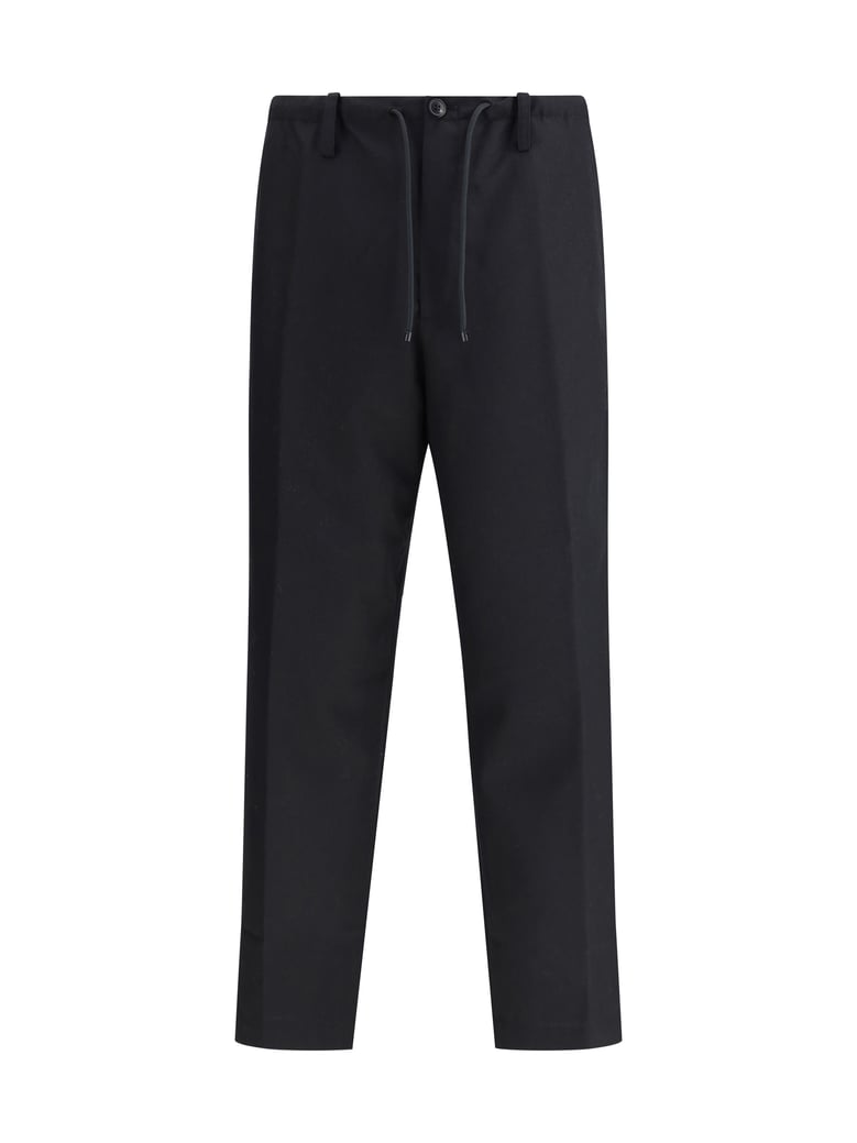 wool trousers black by Selfnex